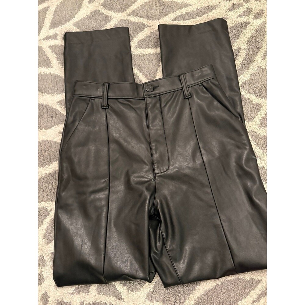 Black Leather The Skinny Ultra High Rise Abercrombie and Fitch Pants